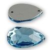 Dreamtime Crystal 3232/2 Pear Shaped Sew-on Aquamarine 16x11mm
